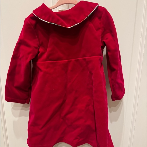 Blueberi Gold 2T Girls Christmas Red, Green and White Formal Faux Suede Jacket - Picture 5 of 5